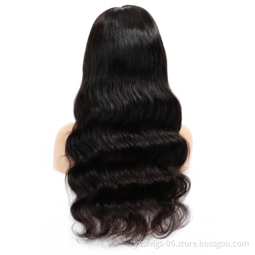 Wholesale wigs 100% human hair Lace front wig Medium Brown Lace Wigs Body Wave for black women support customized